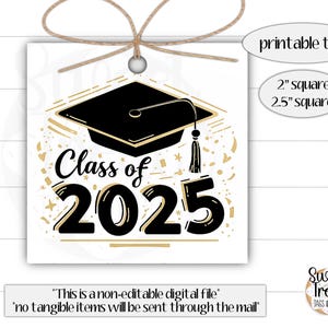 Étiquettes cadeaux pour l'obtention du diplôme 2025 - Etiquettes pour l'obtention du diplôme 2025 - étiquettes pour l'obtention du diplôme - étiquette à biscuits pour l'obtention du diplôme 2025 - étiquette de faveur pour l'obtention du diplôme 2025 -