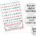 Printable Christmas Cookie Card Frosted Elf Bake Shop Dots 3.5x5 ...