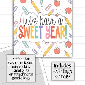 Printable Back to School Cookie Tag - School Treat Tag - Back to School ...