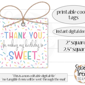 Streusel Geschenkanhänger - Danke Zuckerstreusel Geschenkanhänger - Zuckerstreusel Geschenkanhänger