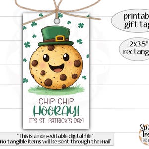 St. Patrick's Day Keksanhänger - St. Patrick's Day Chocolate Chip Cookie Anhänger - St. Patrick's Day Leckerlianhänger - Kinder St. Patrick's Tag -Leckerli Anhänger