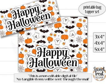 Halloween Keksdeckel zum Ausdrucken - Halloween Gastgeschenke - Halloween Taschendeckel - Halloween Leckerei Deckel - Halloween Süßigkeiten Gastgeschenke