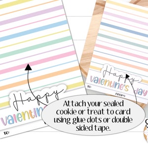 Printable Valentines Day Cookie Card 5x7 Happy - Etsy