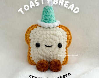 Toasty bread crochet pattern, PDF, crochet bread, chubby bread, amigurumi
