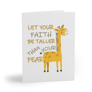 Carte de vœux girafe motivationnelle avec adorable option Amigurumi girafe | Cadeau inspirant l cartes d’anniversaire l girafe au crochet avec carte