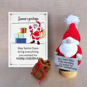 Gehaakte Kerstman en Helper Elf Duo | Handgemaakt kerstdecor, unieke feestelijke cadeauset, seizoensamigurumi Cheer l feestelijke cadeaus voor haar