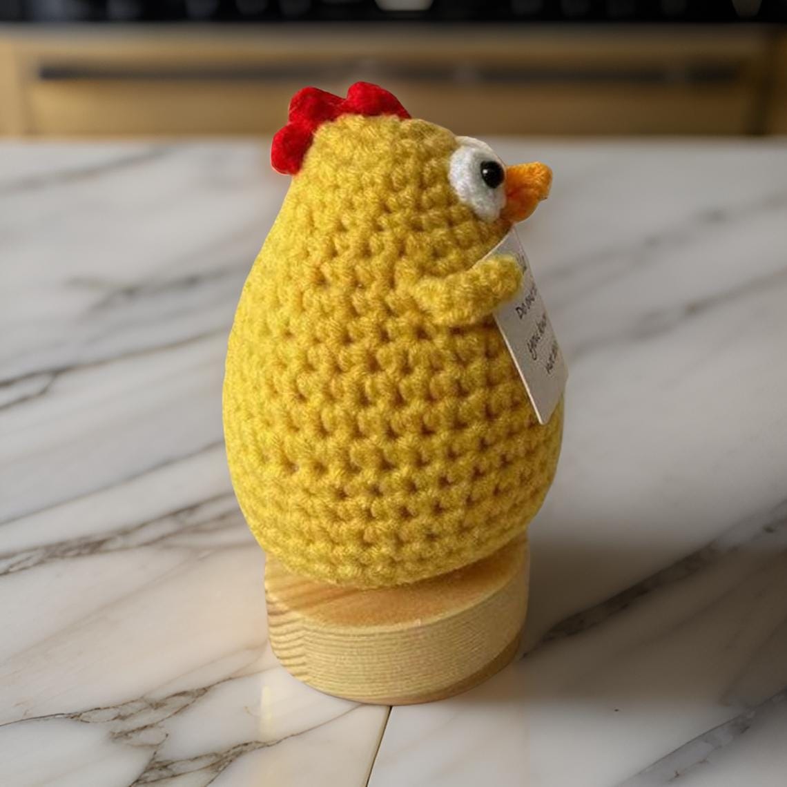Stalker Chicken Crochet With Greeting Card L Just Chicken in on You! L ...