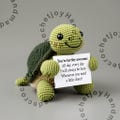 Crochet Turtle, You're Turtley Awesome, Handmade Crochet Turtle Toy, Inspirational Gift, Motivational Desk Decor, Thoughtful Gift for Friend product logo
