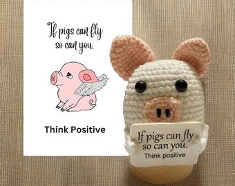 Positive Poo L Positive Potato L Mushroom Crochet L Pig Crochet L Funny  Tomato L Motivational Plush L Unique Funny Gift L Plushy Desk Decor 