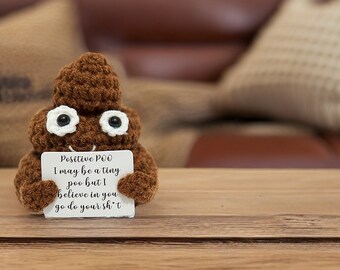 Handmade Crochet Poop Doll With Positive Energy Expression, Keyring,  Pendant For Bag Decoration