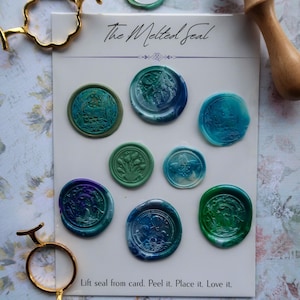 8 Wax Seal Stickers (Set of 8): Outdoor;Magical;Floral