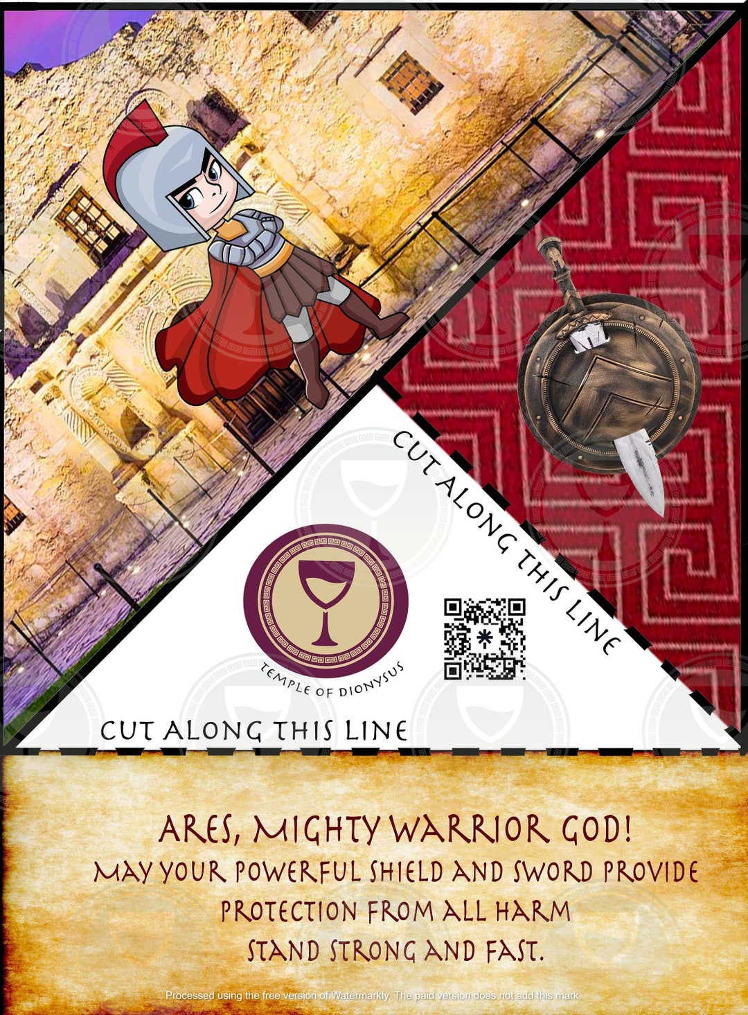 Printable Ares Shrine/ Altar in Full Color Etsy