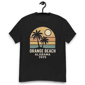 Orange Beach Alabama 2025 Vintage Sunset T-Shirt | Retro Travel Tee | Beach Vacation Gift | Coastal Graphic Shirt