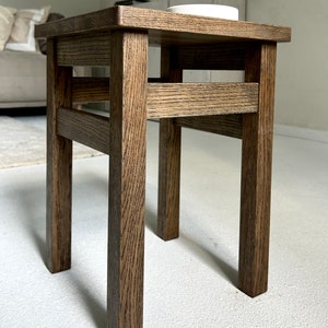 Solid oak stool image 2