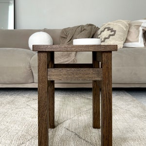 Solid oak stool image 4