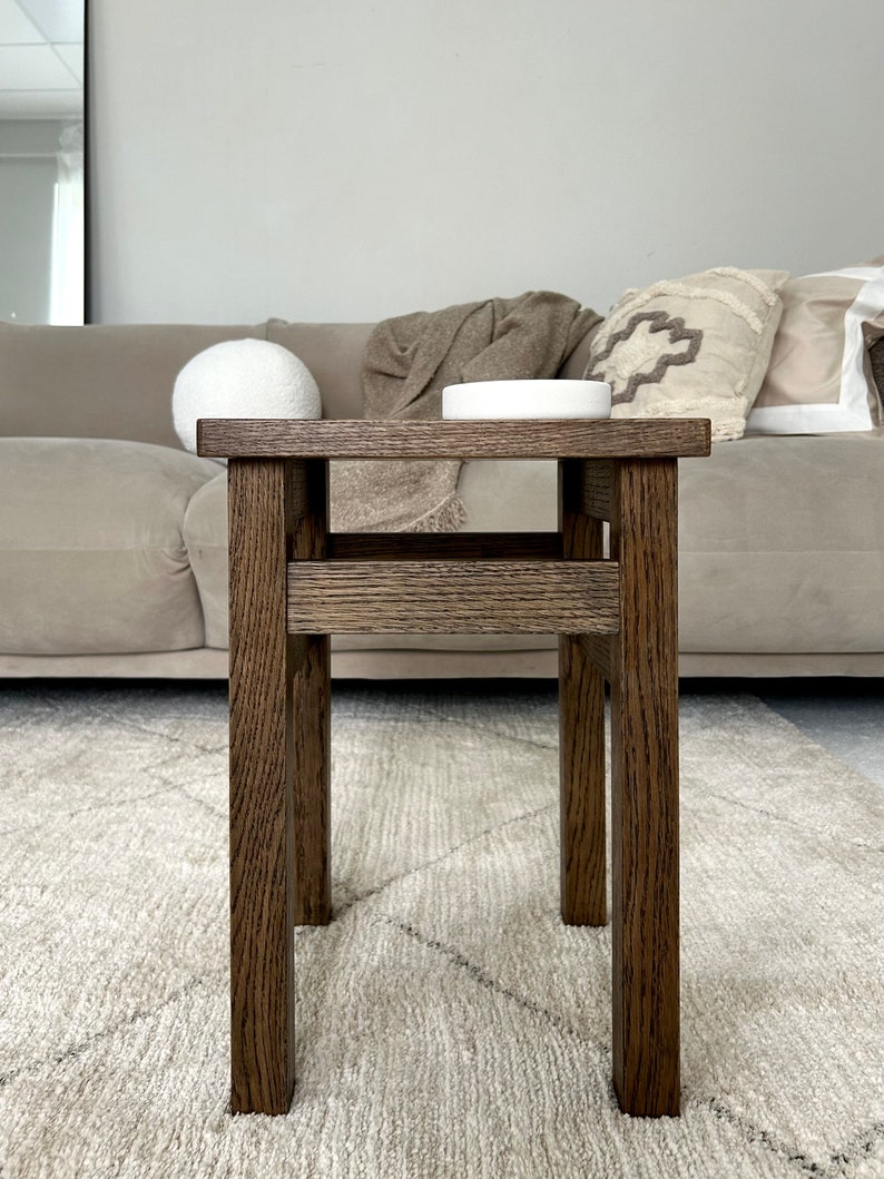 Solid oak stool image 4