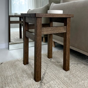Solid oak stool image 5
