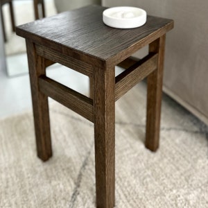 Solid oak stool image 6