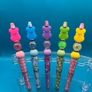 Easter Peeps Beaded Pens, Fun Gift Pens