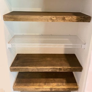 Wire rack cover by Crafted Palm stylish upgrade for kitchen pantry, closet, bathroom, laundry or hallway wooden shelf removable