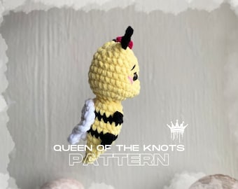 Handmade Cute Crochet Bee Pattern: DIY Plush Toy, Keychain, and PDF Tutorial for Beginner Bumblebee Amigurumi, install download