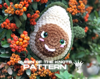 Handmade Crochet Avocado Pattern: Easy DIY Amigurumi Toy, Pillow, or Keychain Craft Pattern