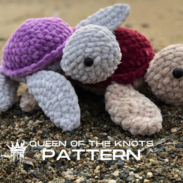 Pattern: Sea Turtle Crochet Plus, Cute Animal Amigurumi Toy, Handmade Sea Animals, Gift Idea, and Beginner Friendly, PDF Download