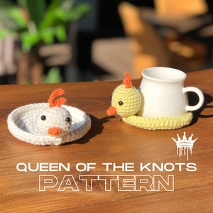 Untersetzer Häkelanleitung: Enten-Design, handgemachtes süßes Amigurumi Tier - einfache DIY Häkelanleitung für Wohnkultur - PDF Häkelanleitung