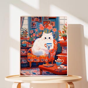 Sassy Cat Print | Ragdoll Birman Cat Kitten Wall Art | Modern ...