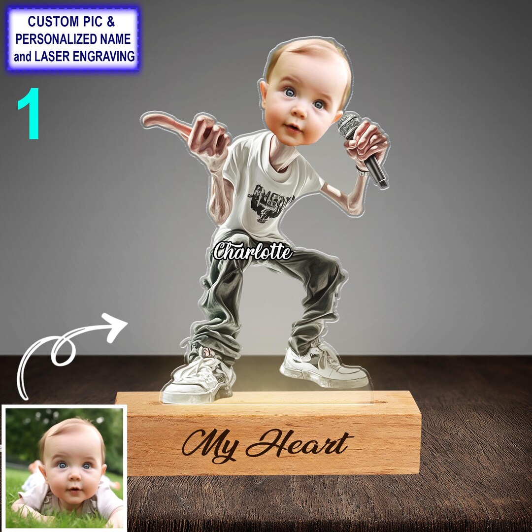 Light Rapper Meme Custom Funny Rapper Night Light – Personalized Hip-hop LED Lamp ...