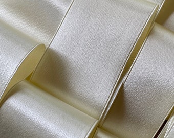 Mokuba Quality Cream Satin Ribbon