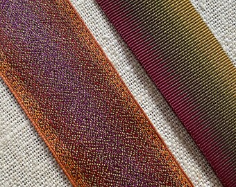 Two Different New Old Stock French Ombre Ribbons