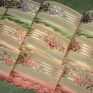 Woven Ribbon with scallop and picot edge 1 1/2 inch width