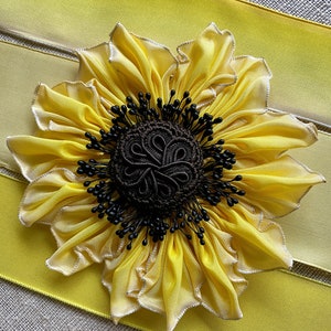 French Yellow Ombre Vintage Ribbons by the yard