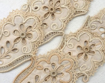 Cord and Needle Lace Antique Appliqués
