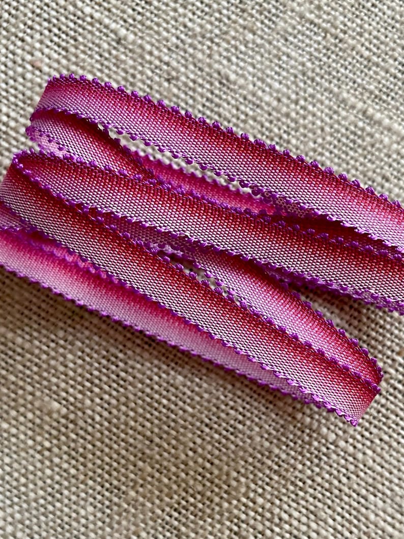 Picot Ombre Ribbon for Ribbon Work and Embroidery