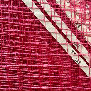 Vintage Shocking Pink Diamond Veiling.