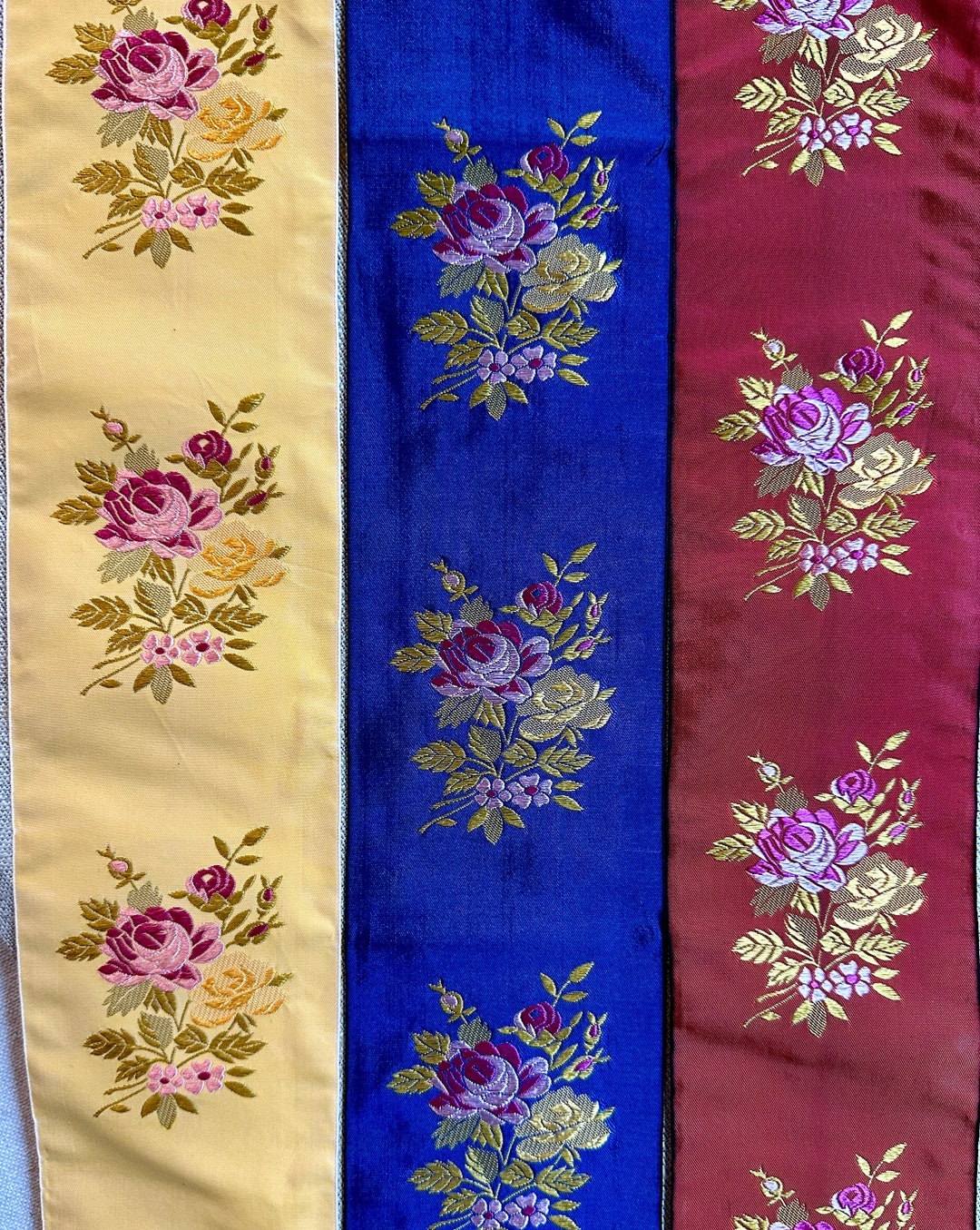 Vintage French Ribbons in Three Different Colors - Etsy