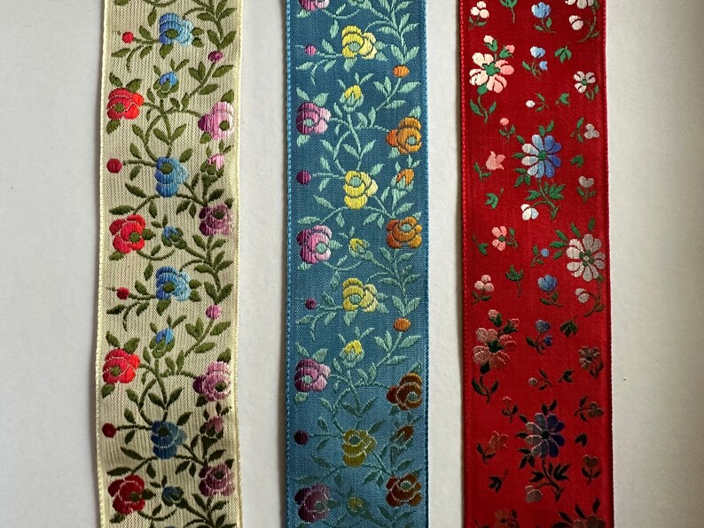 French Word Ribbon Vintage French Ribbons Four Different - Etsy
