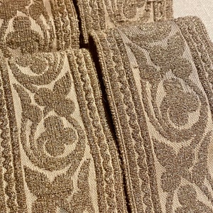 Antique Linen and Gold Metal Trim
