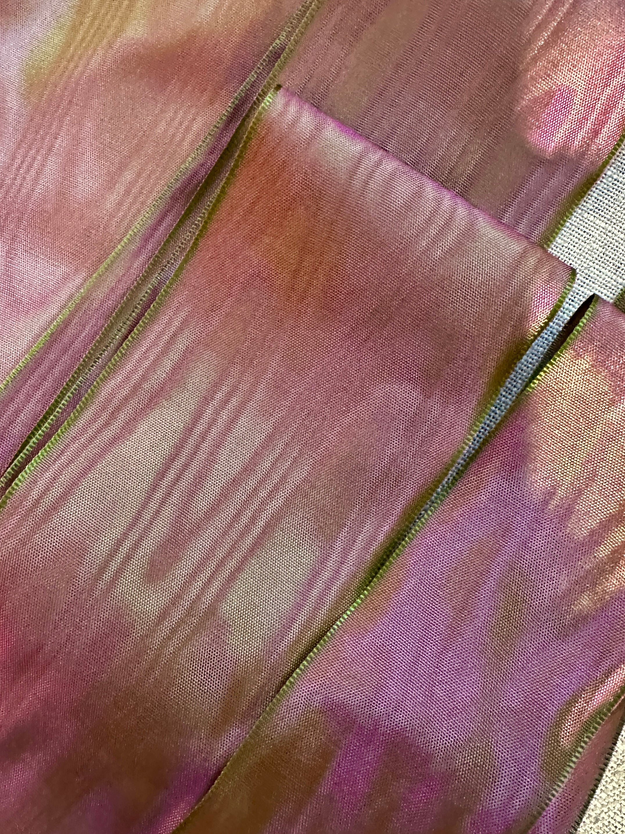 Moiré Ribbon in Three Different Widths Changeable Pink and Green - Etsy