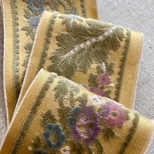 Mid Century Satin and Cut Velvet Border