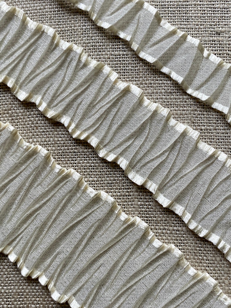Organdy Ribbion Mokuba Pleated Organdy Ribbon With Satin Edges - Etsy