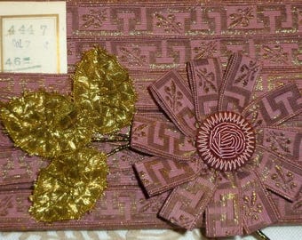 Antique Pink and Gold Metal Trim