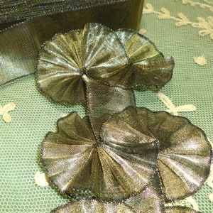 Gold Metal & Silk Tissue Ribbon - French