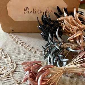 French Antique Millinery Buds and Stamen