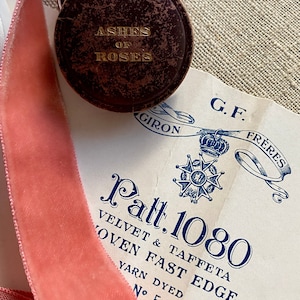 French Ashes of Roses Velvet Antique Ribbon