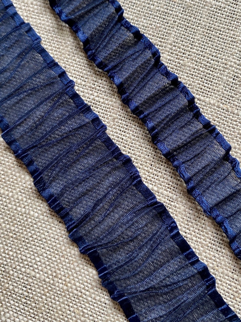 Organdy Ribbion Mokuba Pleated Organdy Ribbon With Satin Edges - Etsy