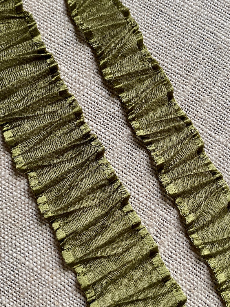 Organdy Ribbion Mokuba Pleated Organdy Ribbon With Satin Edges - Etsy