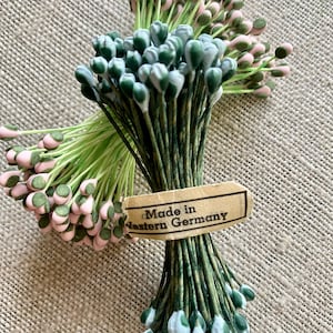 Vintage Classic Stamen Buds Pink or Blue